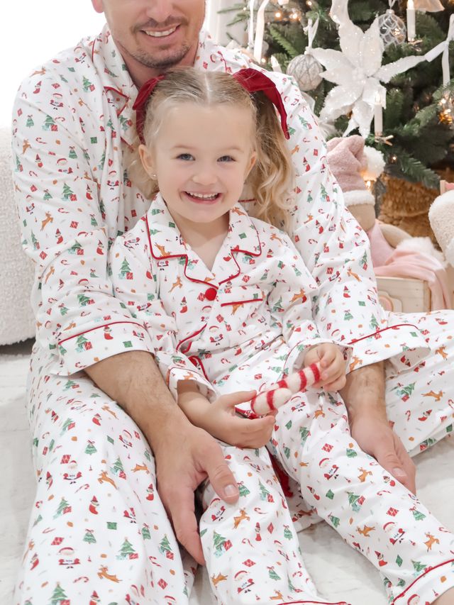 Santa's Crew Pajamas Men Size